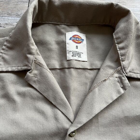 Dickies Short Sleeve Work Shirt Small Dessert Sand Brown Tan - Picture 2 of 10